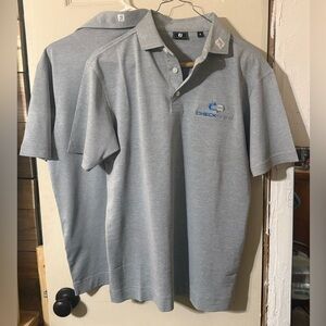 Foot Joy Polo Shirt Mens Gray Golf Performance Size Small Logo